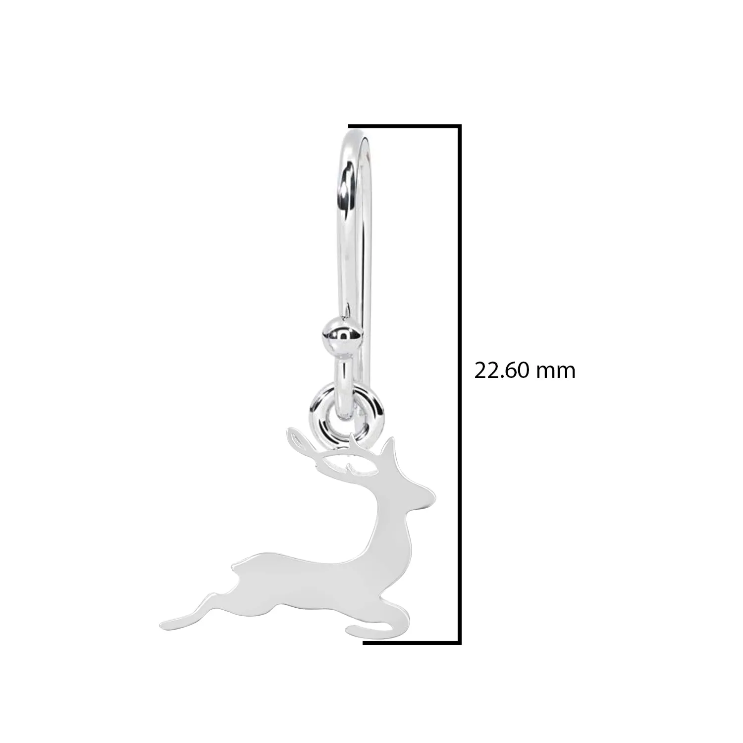 Christmas Tiger Jump Reindeer Dangle Earrings 925 Sterling Silver Animal Earrings For Women