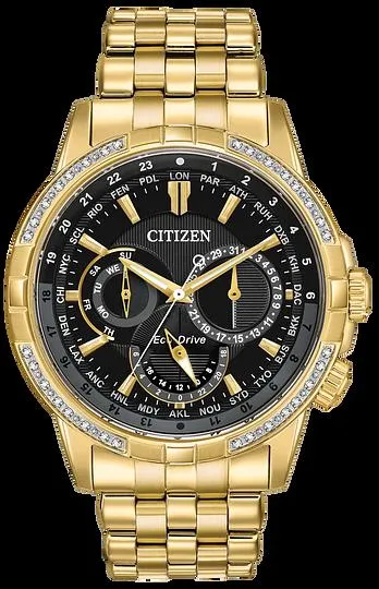 Citizen Calendrier Eco-Drive Diamond-Bezel Watch