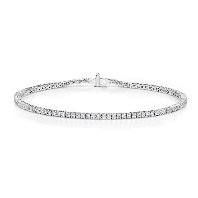 Classic 4-Prong Diamond Line Bracelet
