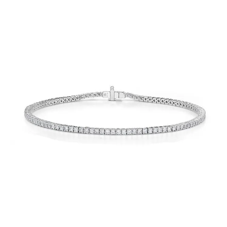 Classic 4-Prong Diamond Line Bracelet