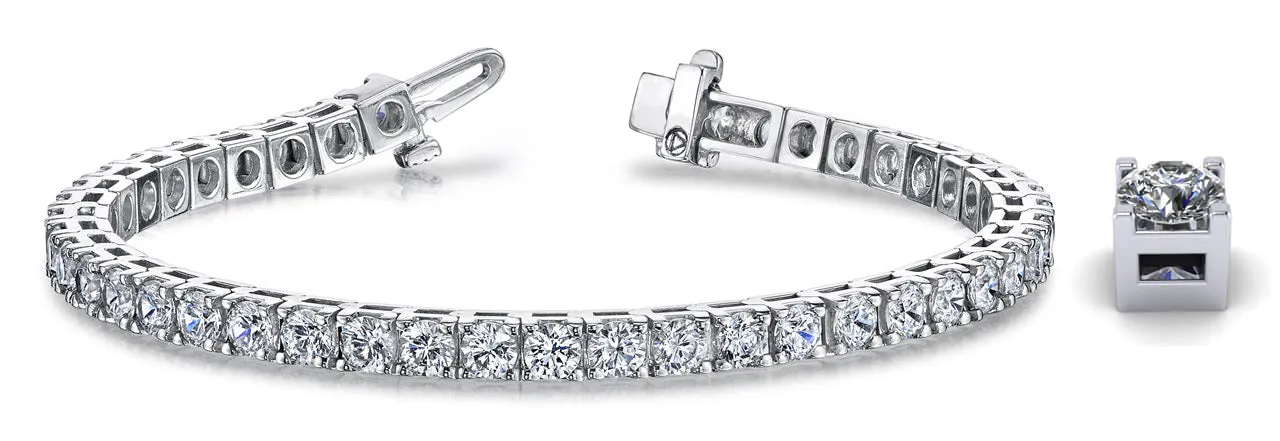 Classic 4 Prong Lab-Grown Diamond Tennis Bracelet with 21.56 ct.(finished) 5.8mm
