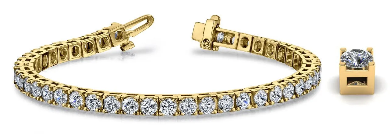 Classic 4 Prong Lab-Grown Diamond Tennis Bracelet with 21.56 ct.(finished) 5.8mm