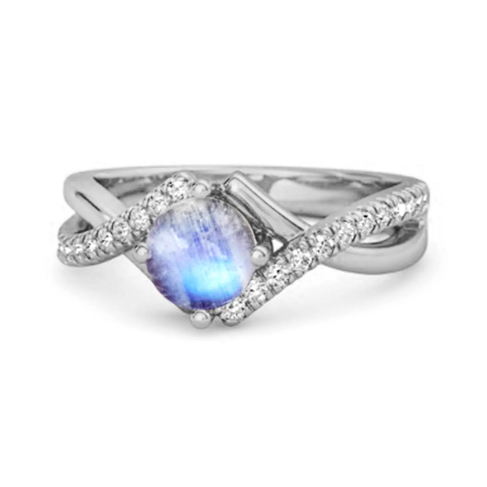 Classic & Elegant 0.25 Ctw Moonstone Solitaire Accents Women Ring