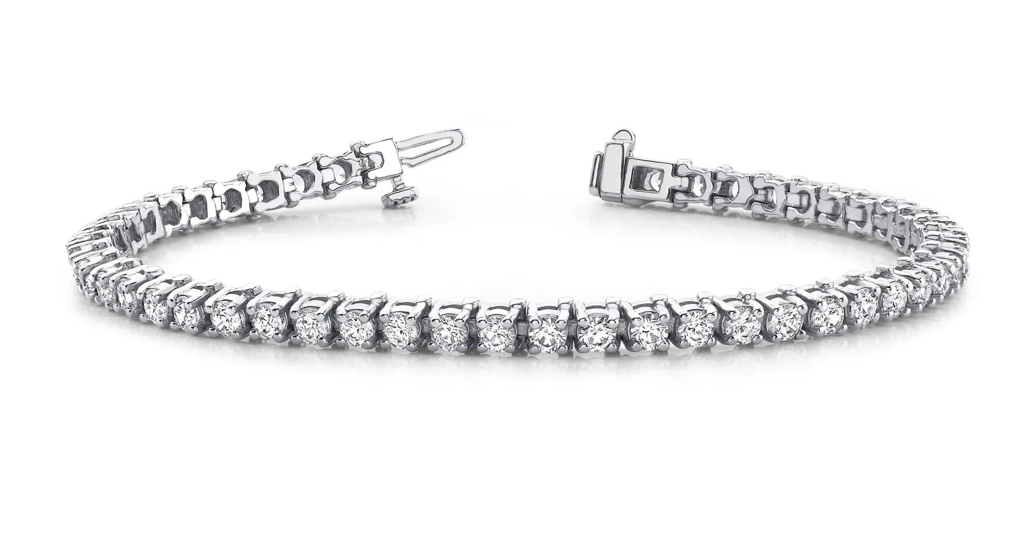 Classic Four Prong Round Lab-Grown Diamond Tennis Bracelet with 5.03 ct.(finished) 3mm