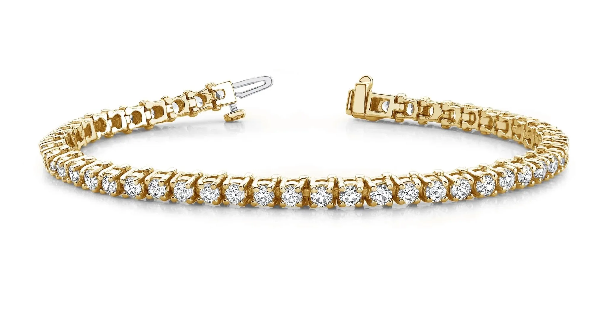 Classic Four Prong Round Lab-Grown Diamond Tennis Bracelet with 5.03 ct.(finished) 3mm
