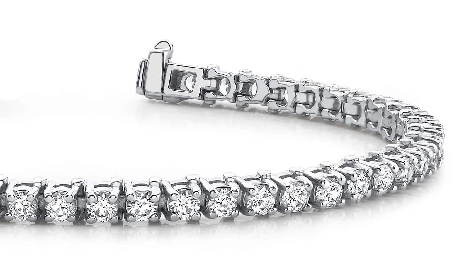 Classic Four Prong Round Lab-Grown Diamond Tennis Bracelet with 5.03 ct.(finished) 3mm