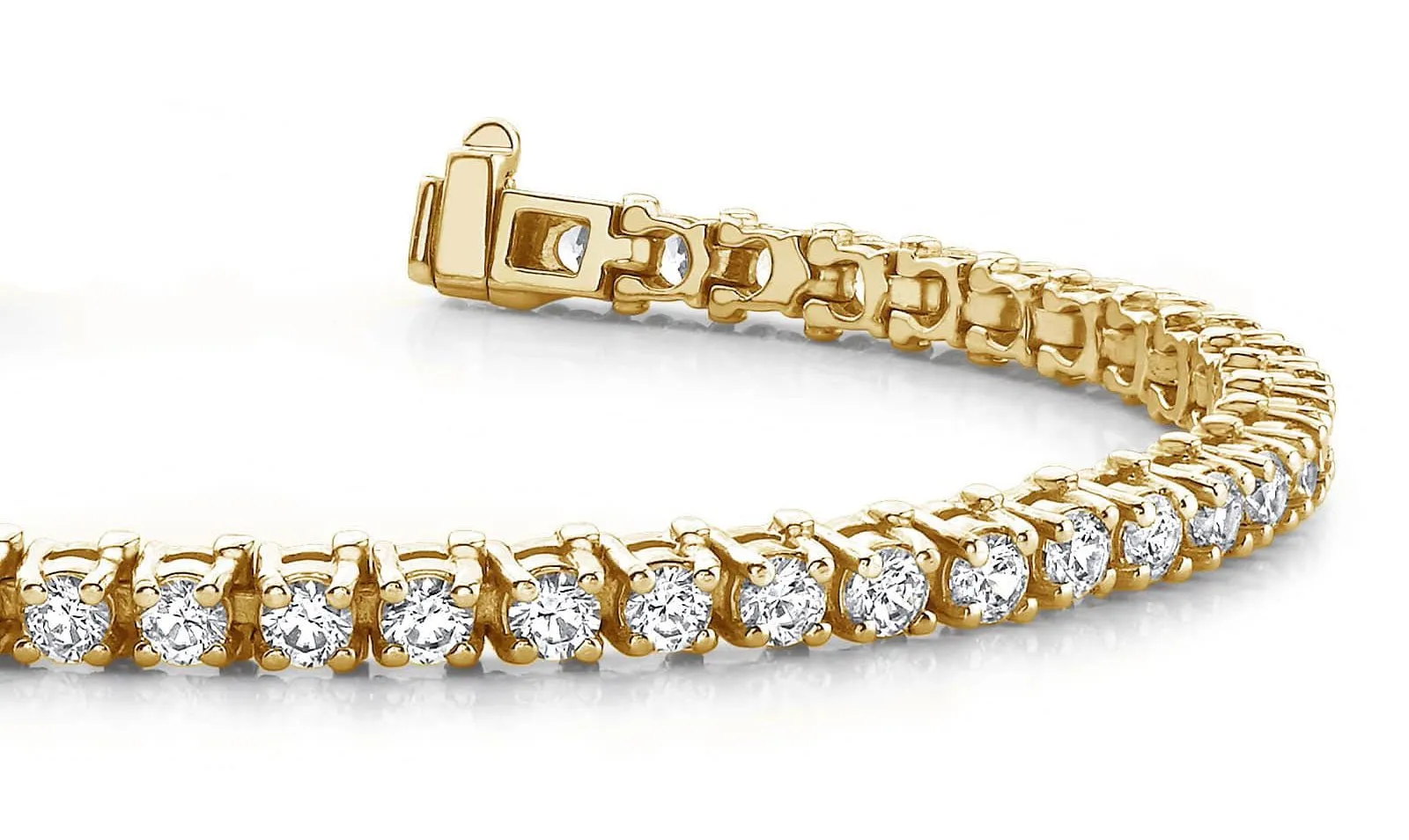 Classic Four Prong Round Lab-Grown Diamond Tennis Bracelet with 5.03 ct.(finished) 3mm