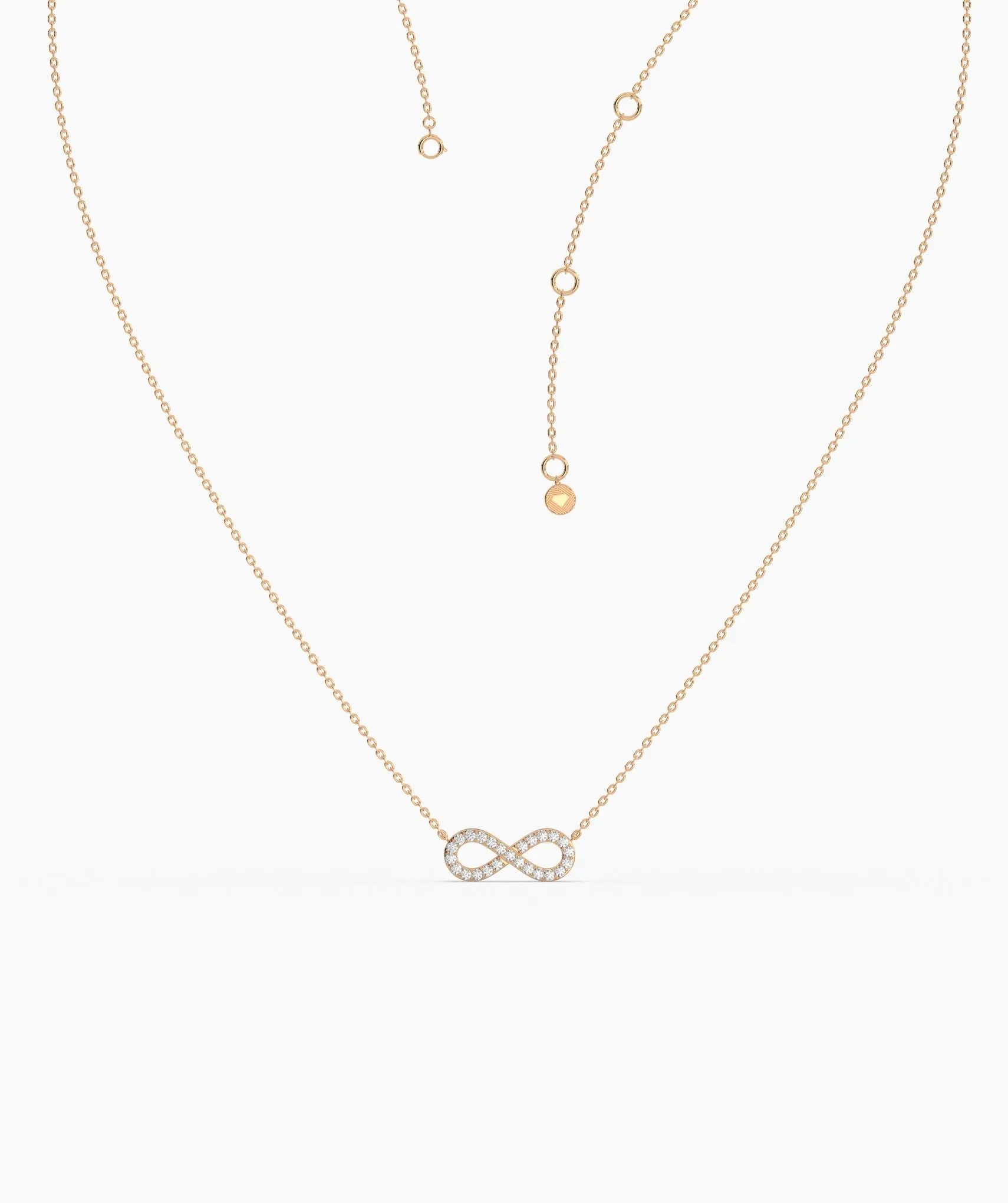 Classic Gold Diamond Infinity Necklace