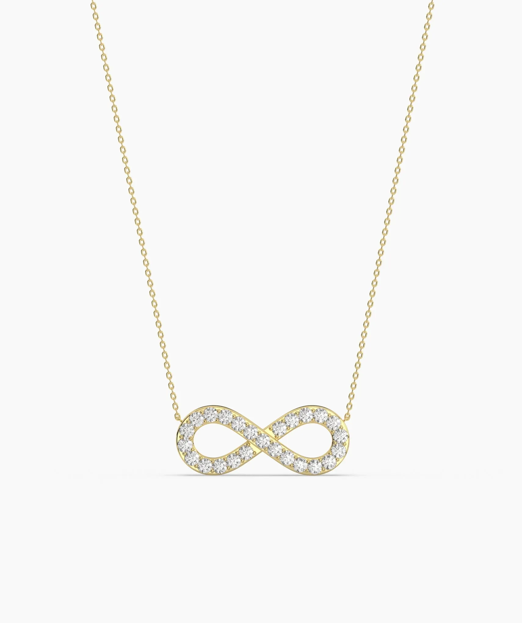 Classic Gold Diamond Infinity Necklace
