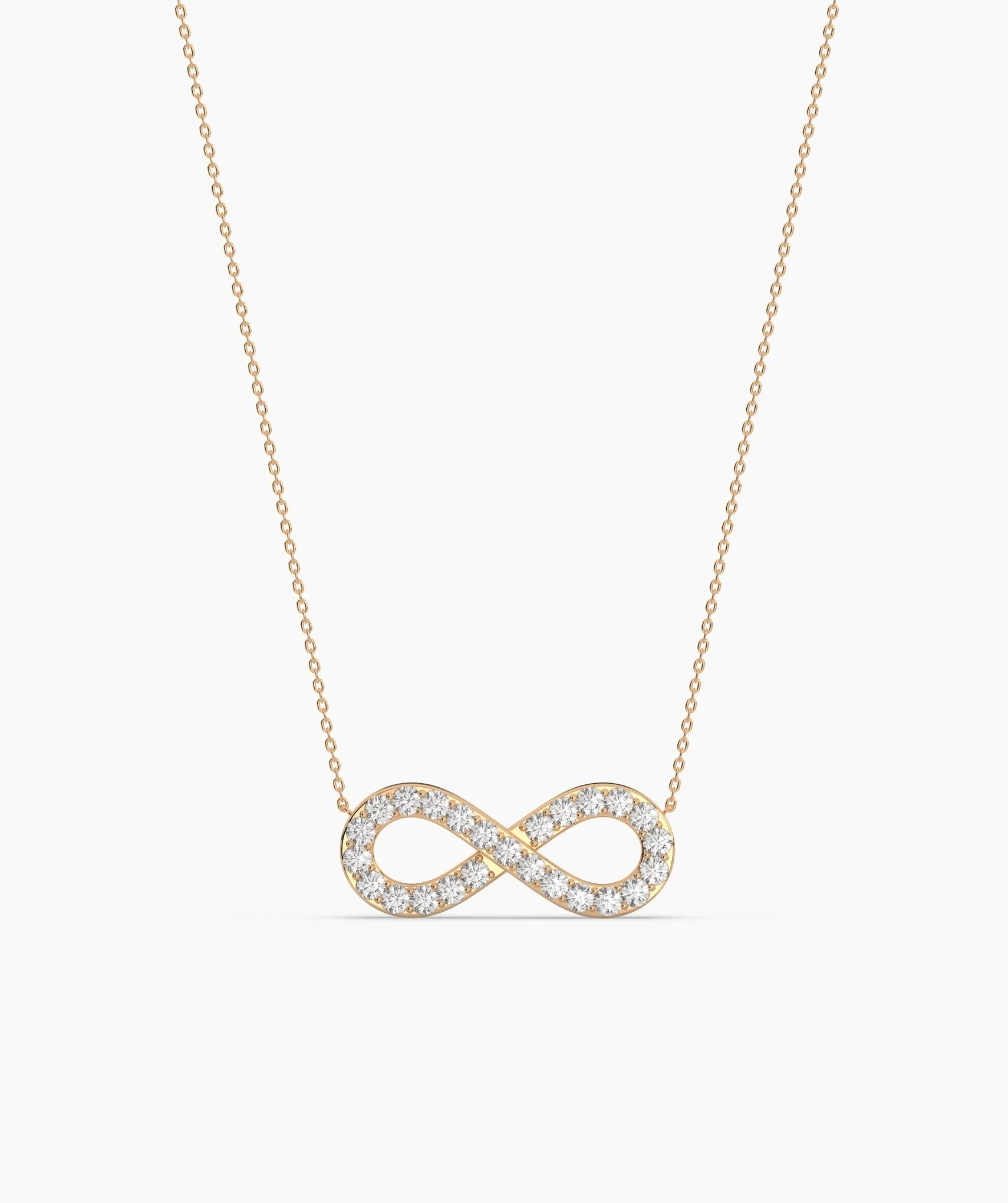 Classic Gold Diamond Infinity Necklace