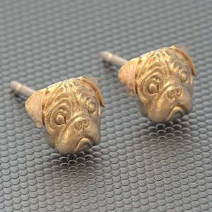 Classic Gold PUG Earring Studs