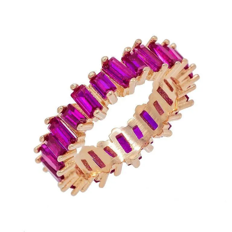 Colored Baguette Ring
