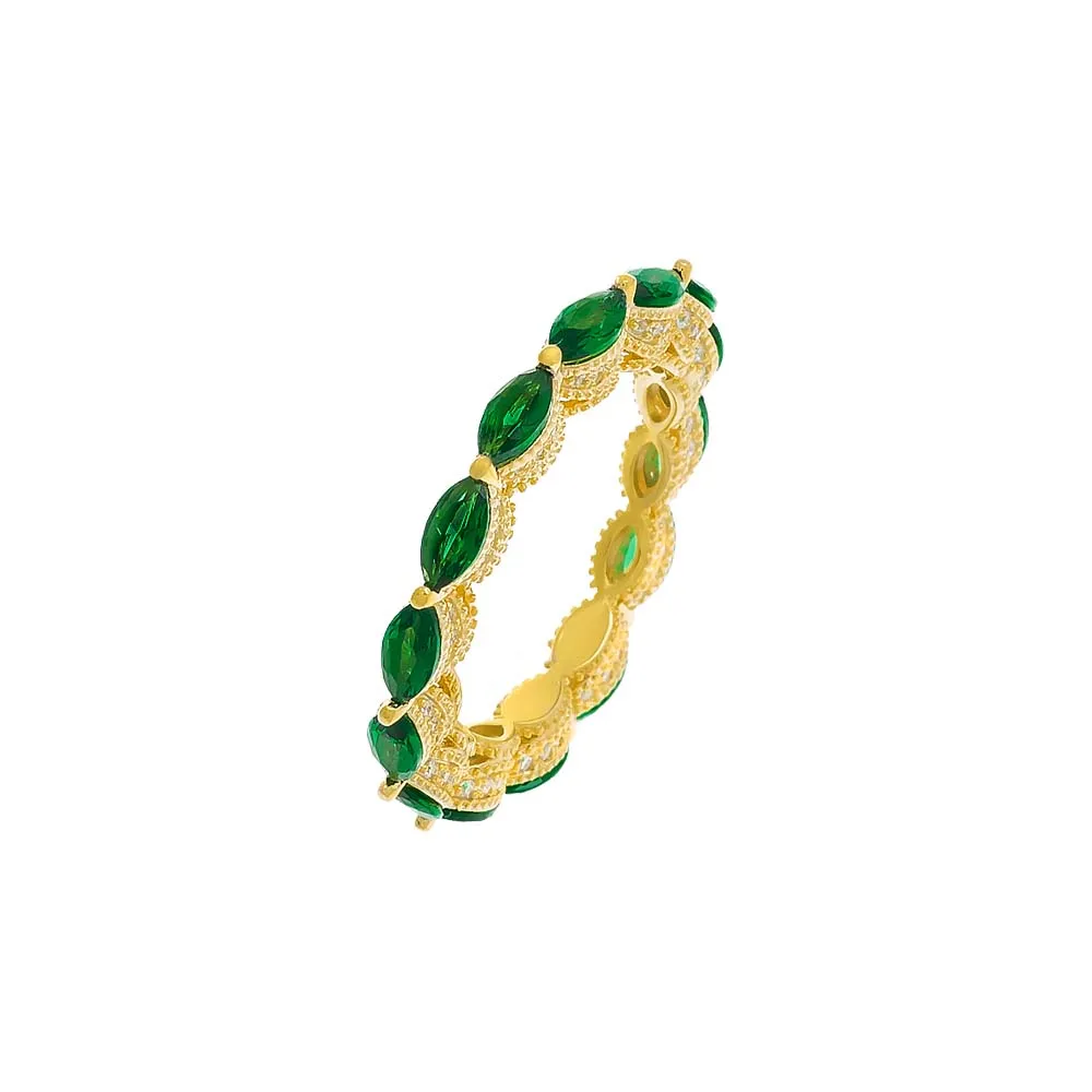 Colored Marquise Fancy Eternity Band