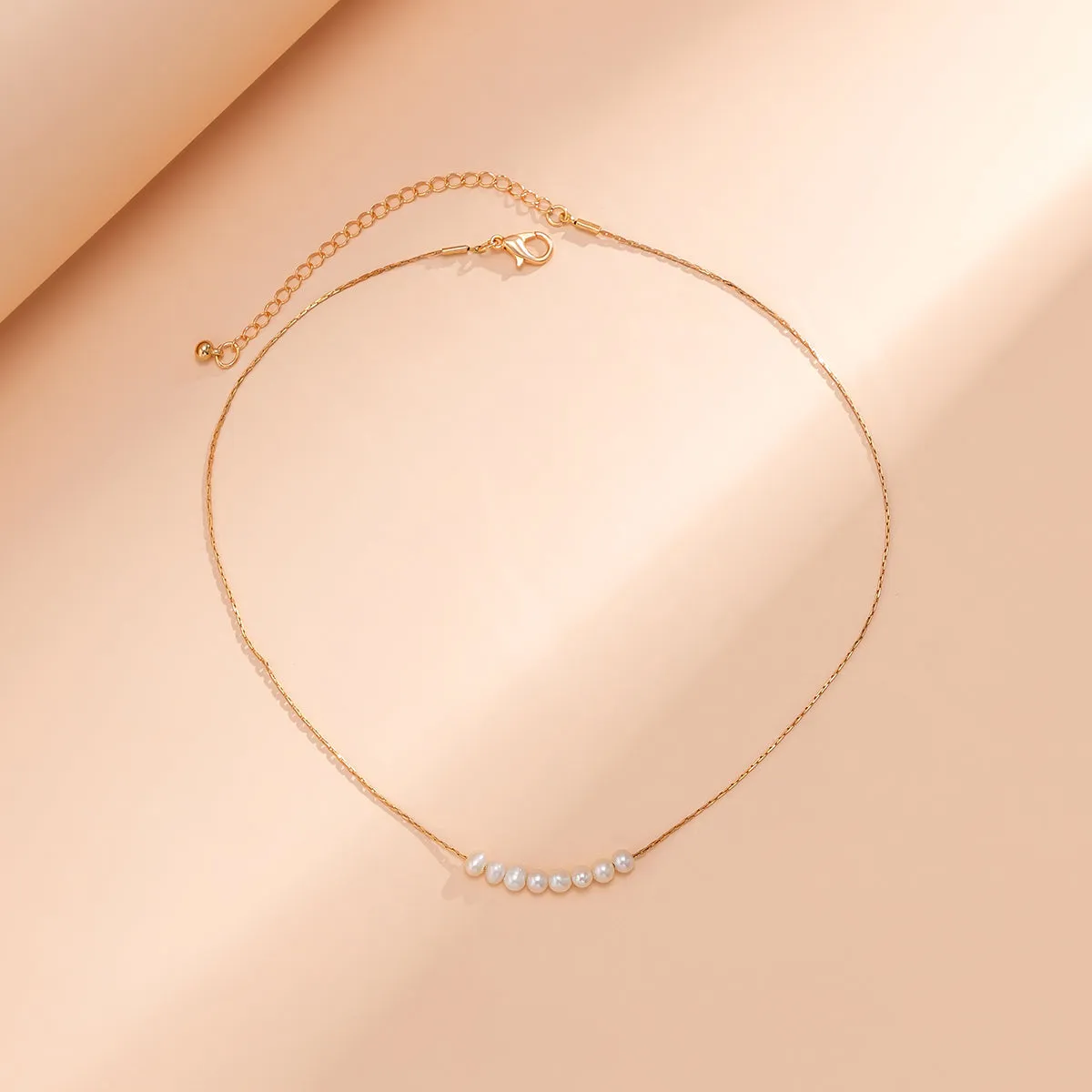 Cultured Pearl & 18K Gold-Plated Necklace