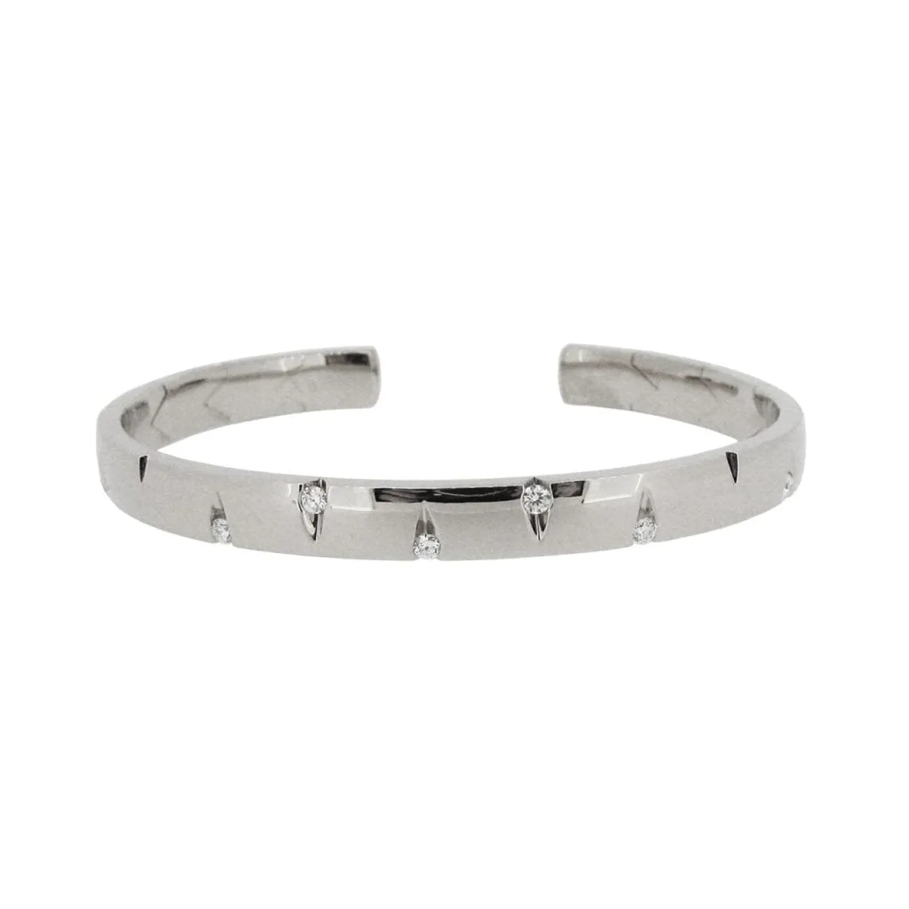 CUTS bracelet in white gold and white diamonds