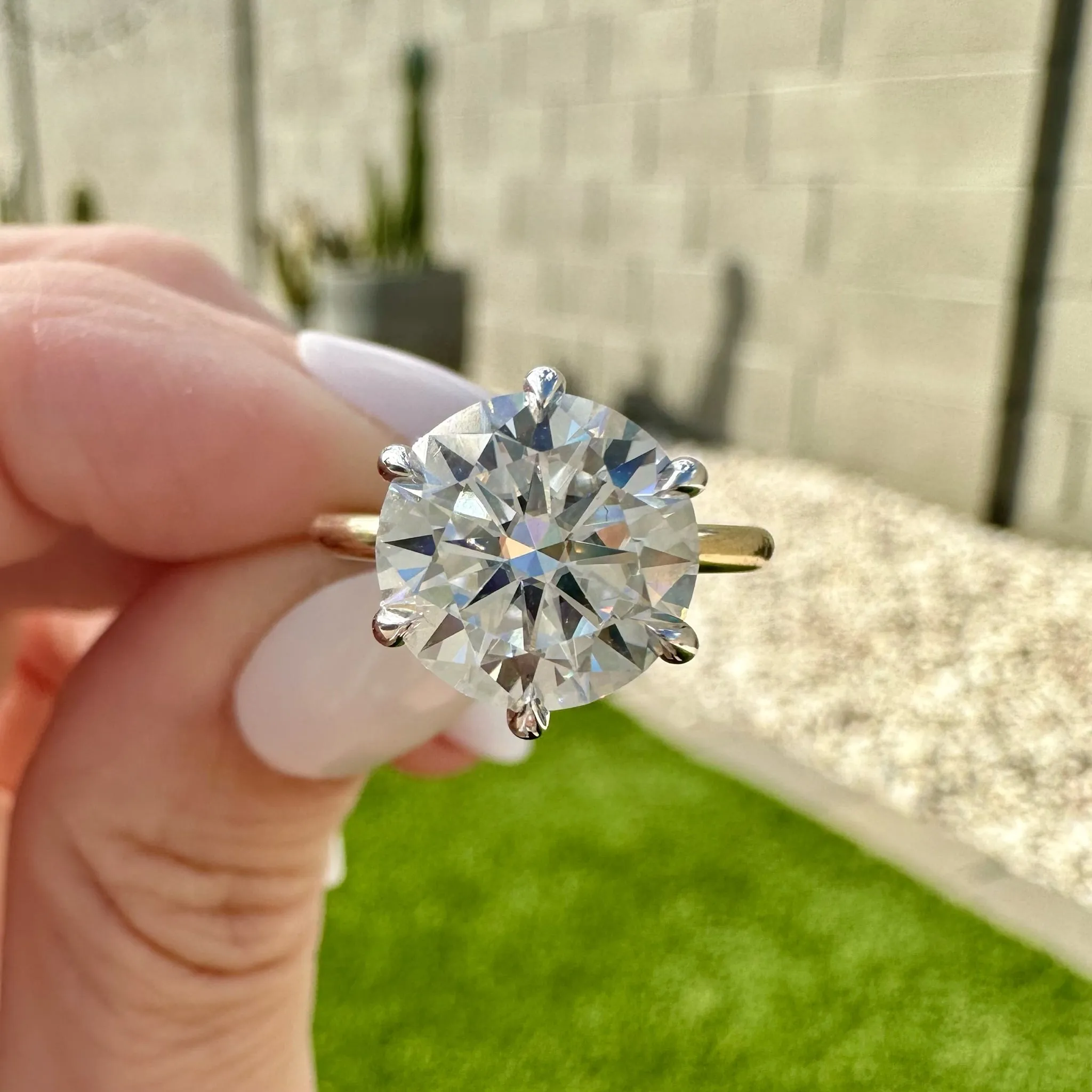 Danielle (3.5ct) Round Moissanite  Ring ( ) Hidden Halo