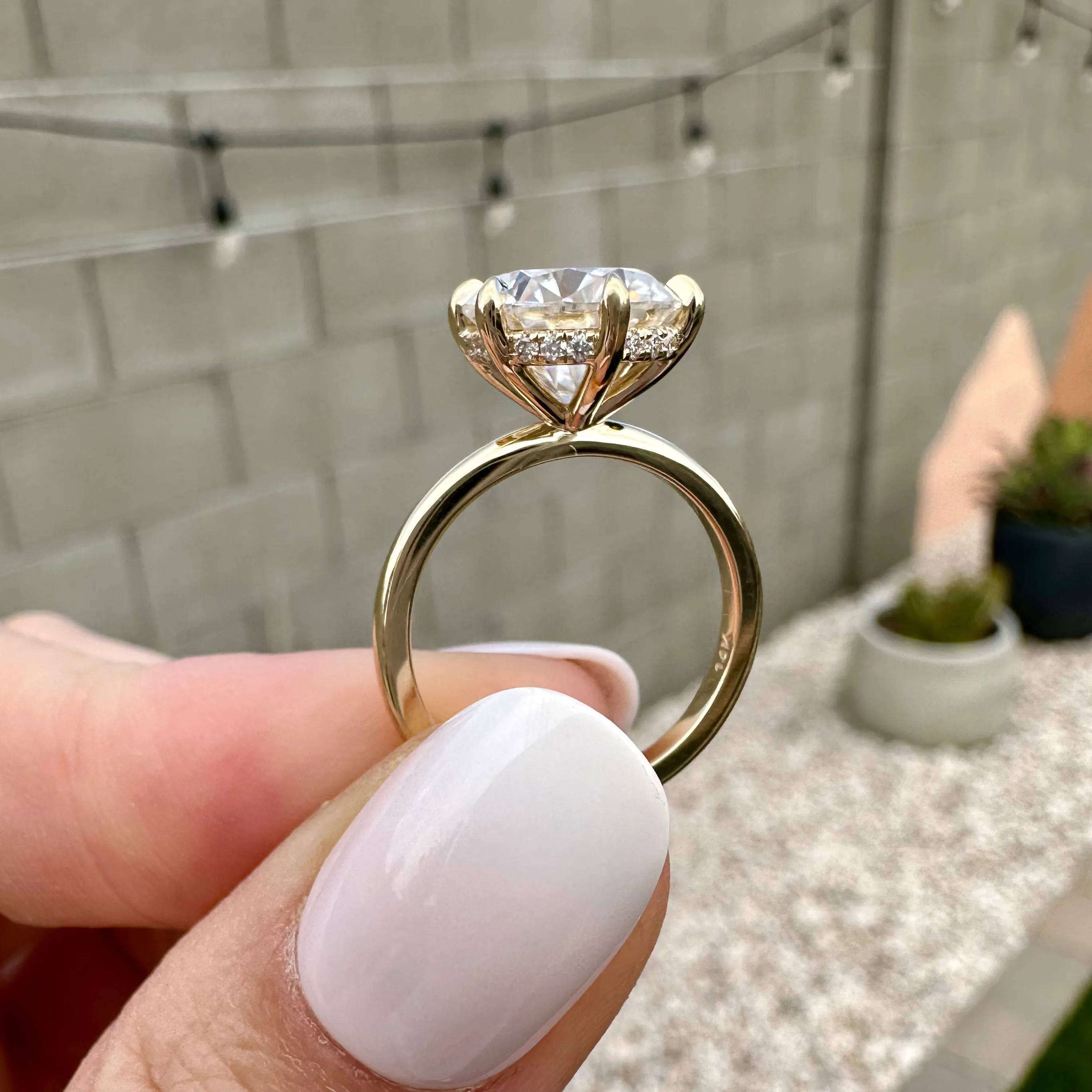 Danielle (3.5ct) Round Moissanite  Ring ( ) Hidden Halo