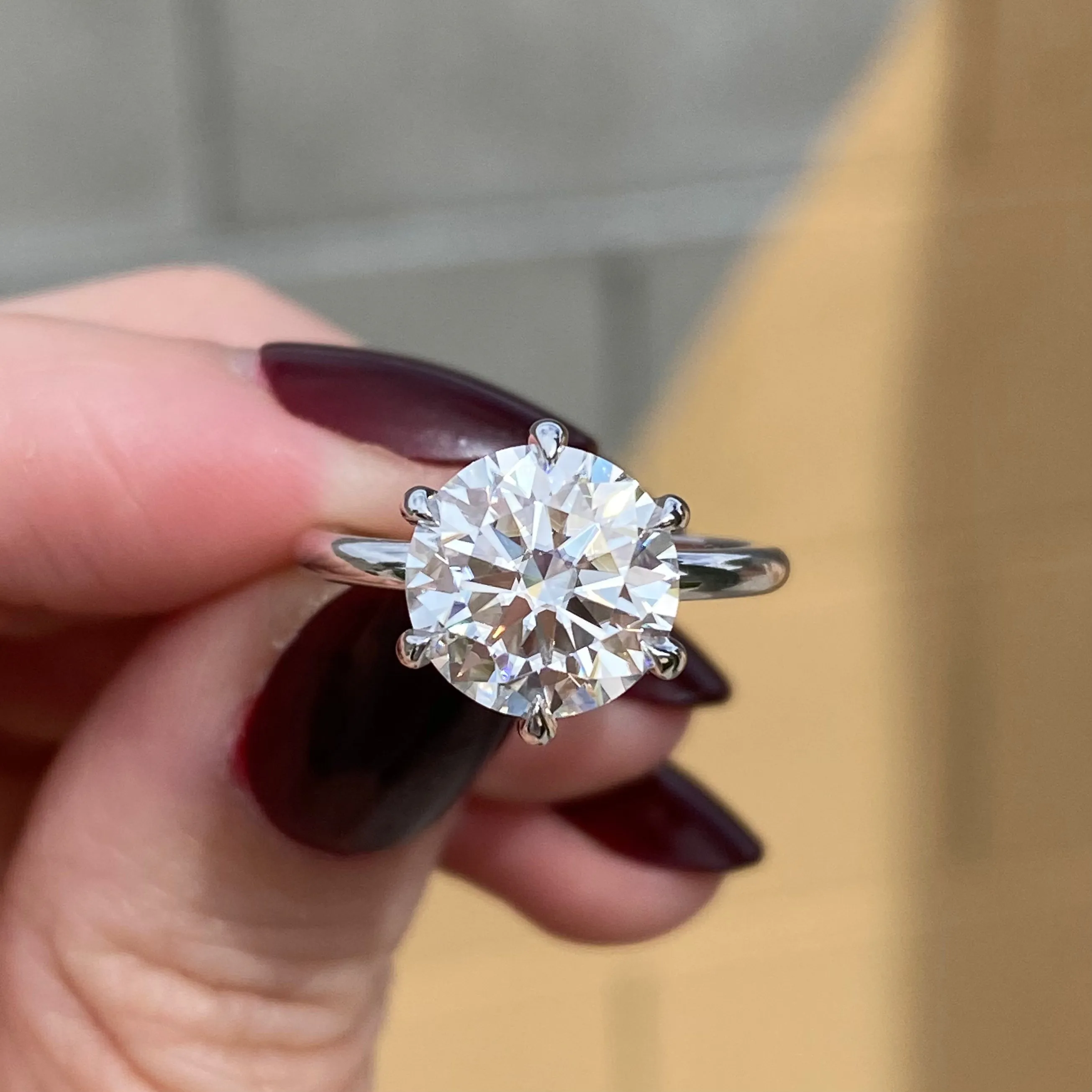 Danielle (3.5ct) Round Moissanite  Ring ( ) Hidden Halo