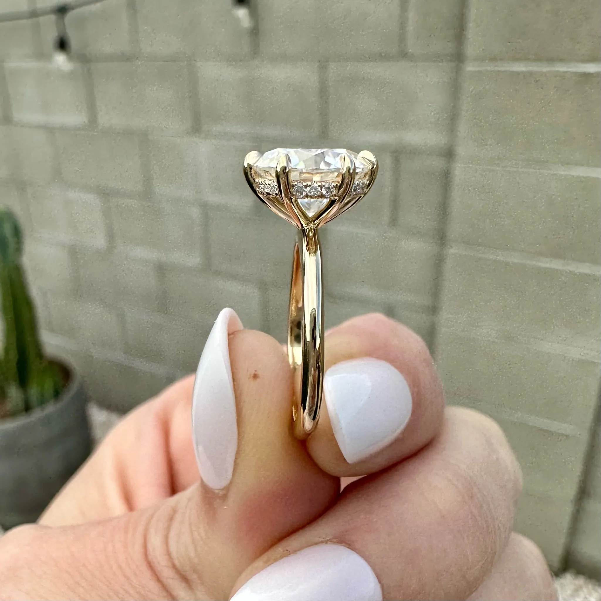 Danielle (3.5ct) Round Moissanite  Ring ( ) Hidden Halo