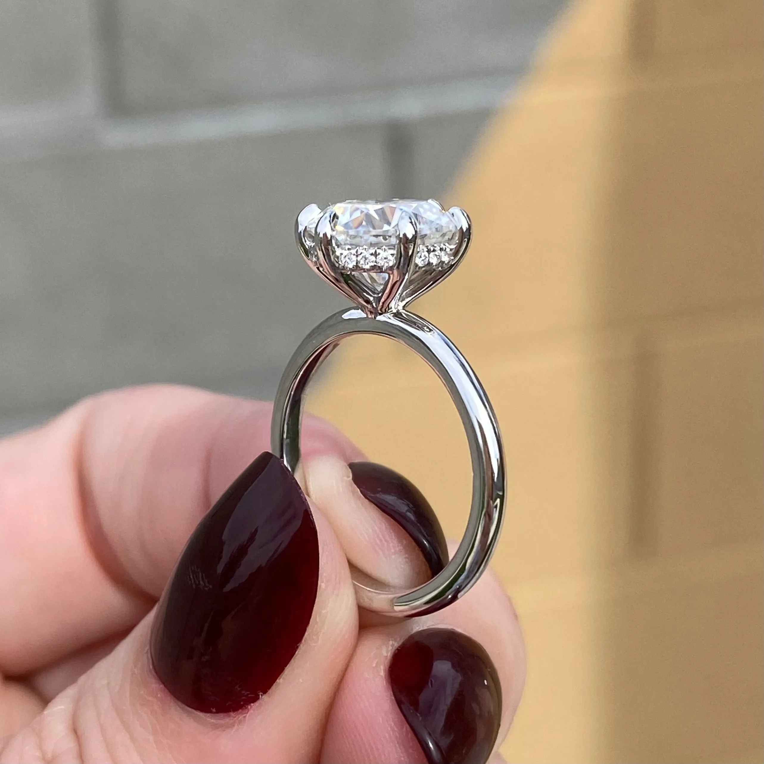 Danielle (3.5ct) Round Moissanite  Ring ( ) Hidden Halo