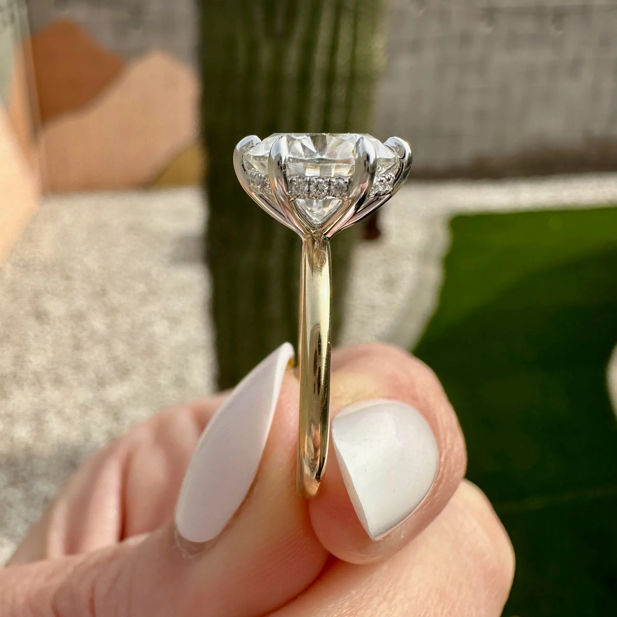 Danielle (3.5ct) Round Moissanite  Ring ( ) Hidden Halo