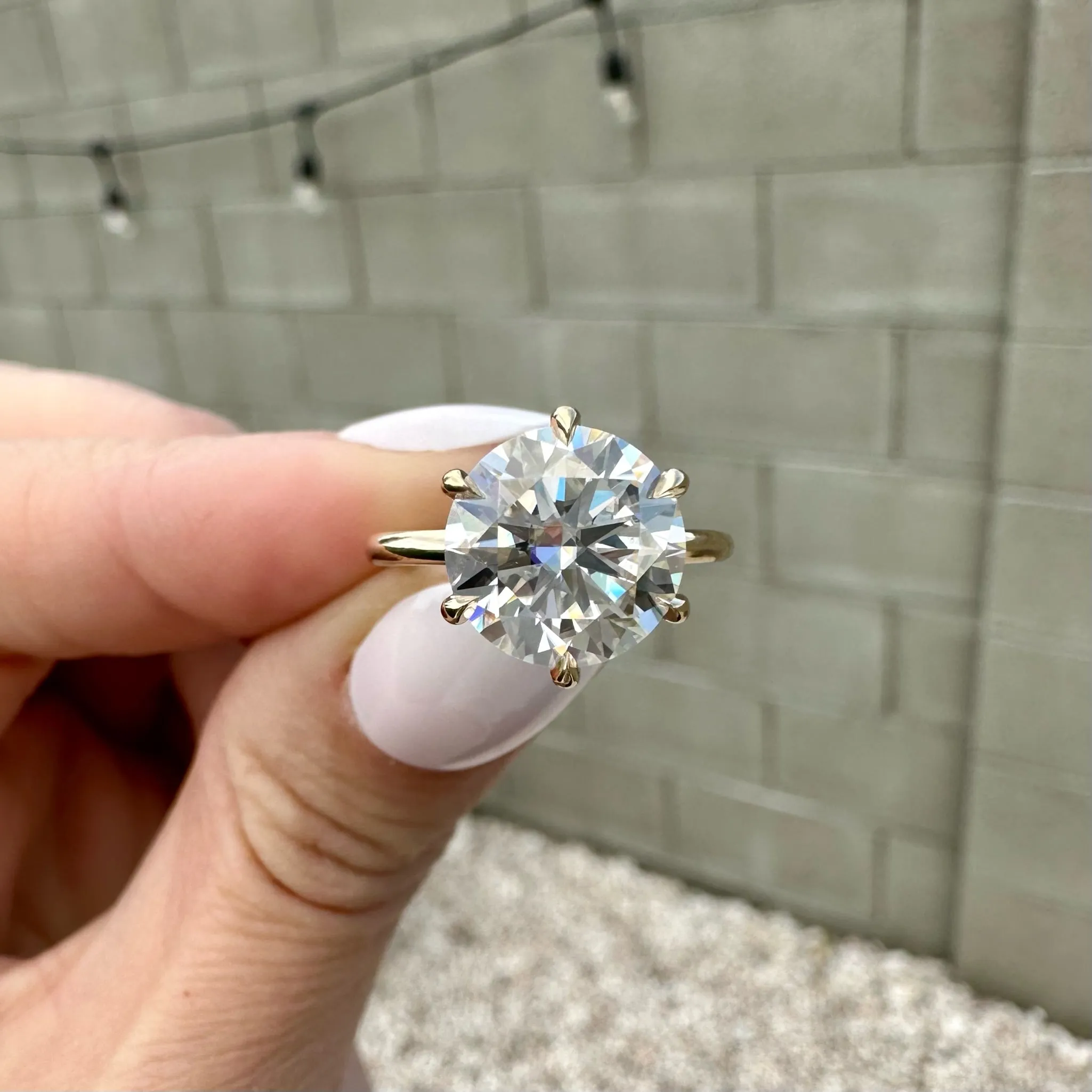 Danielle (3.5ct) Round Moissanite  Ring ( ) Hidden Halo