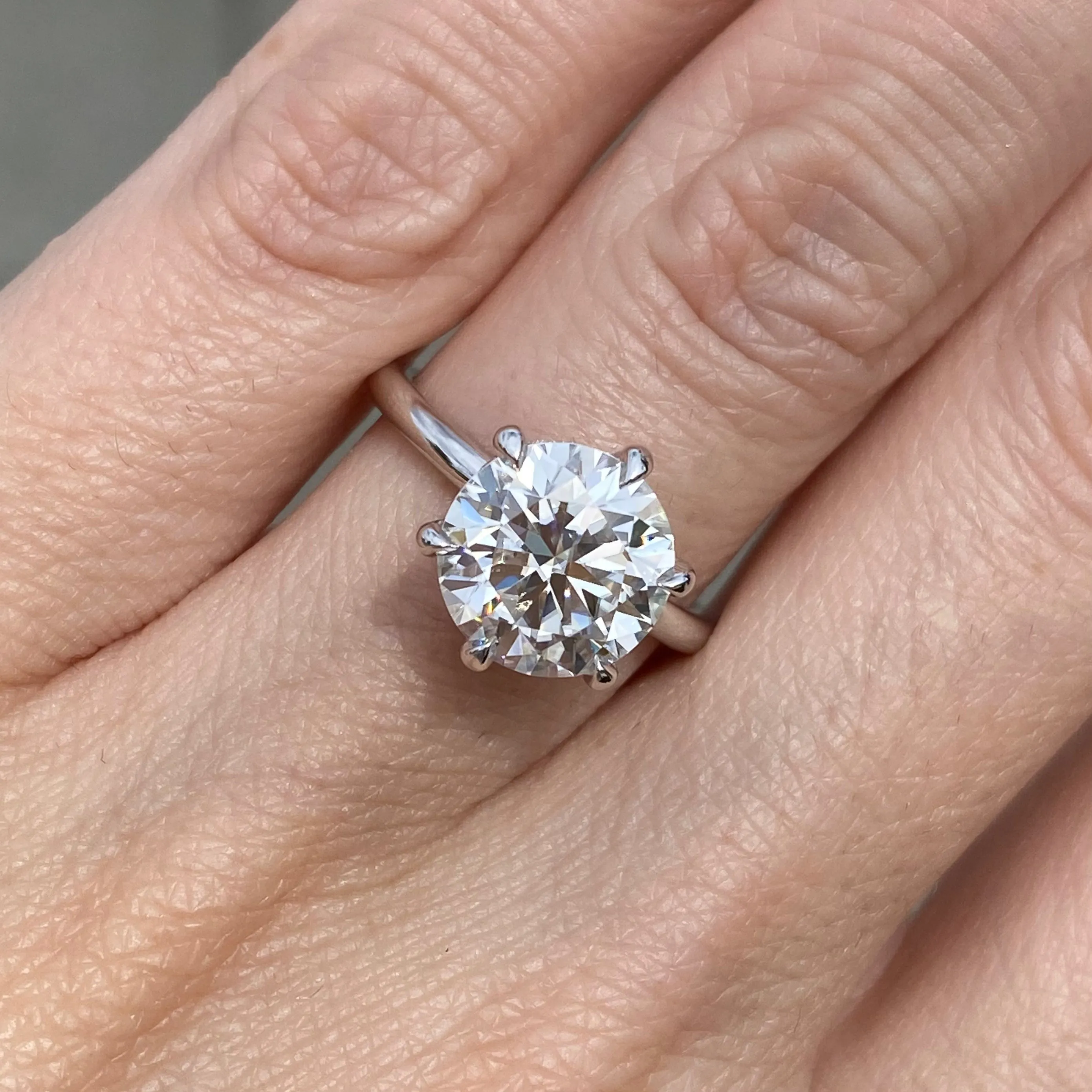 Danielle (3.5ct) Round Moissanite  Ring ( ) Hidden Halo