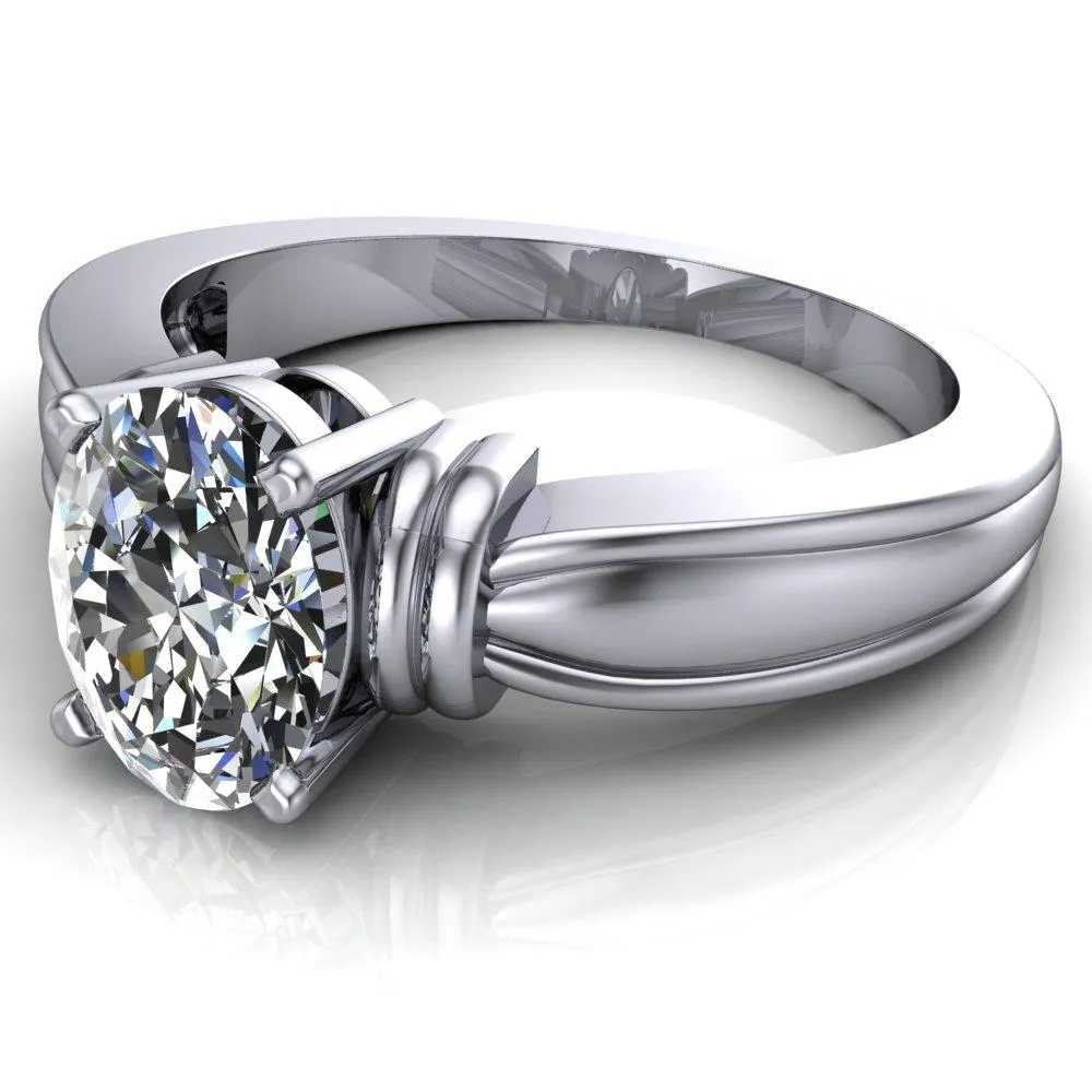 Davina Oval Center Stone Davina 4 Prong Engagement Ring