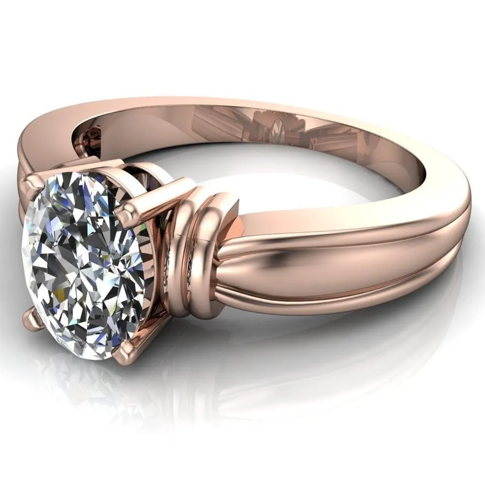 Davina Oval Center Stone Davina 4 Prong Engagement Ring