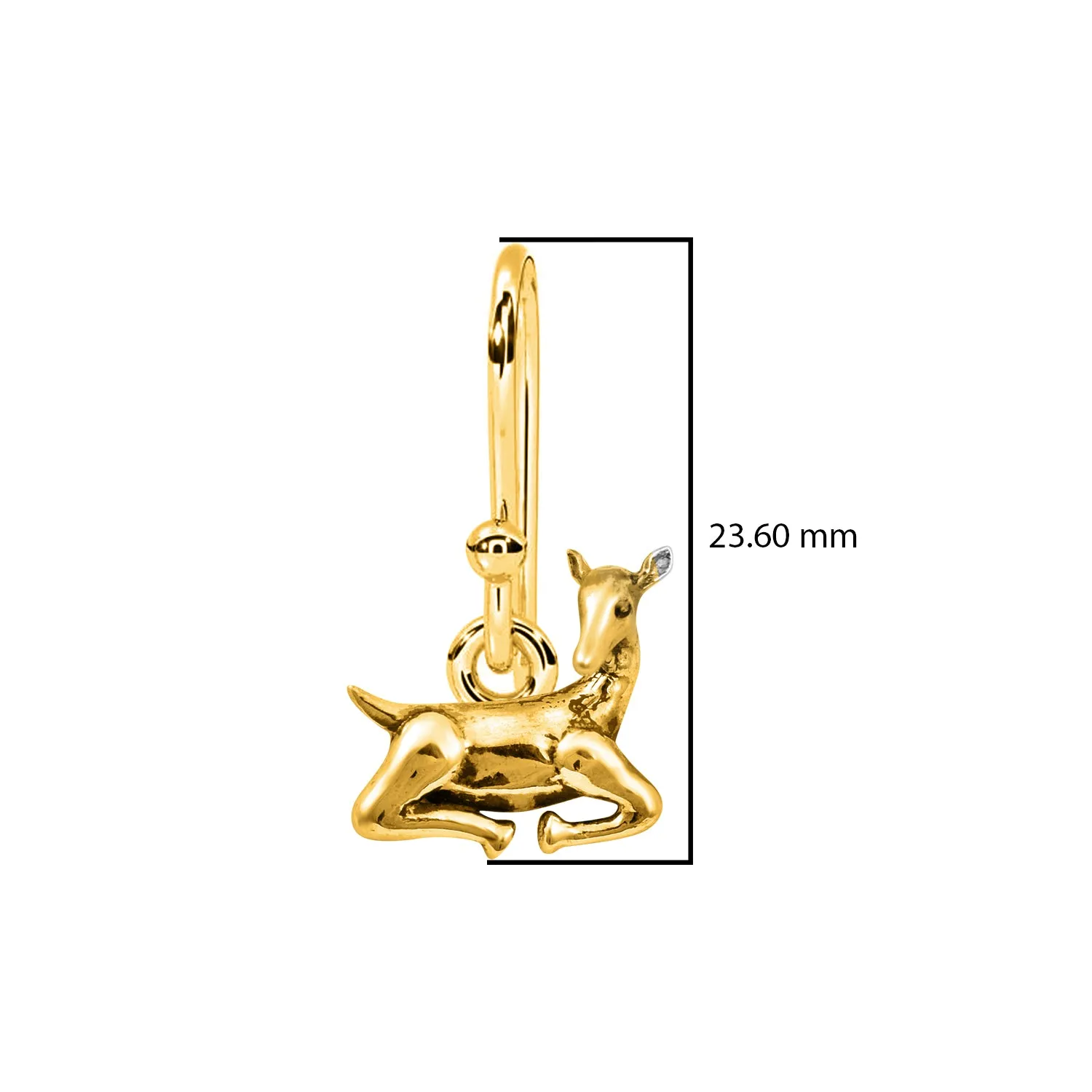Deer Dangle Earrings For Women Solid 925 Sterling Silver Deer Earrings Pretty & Lovely Animal Earrings