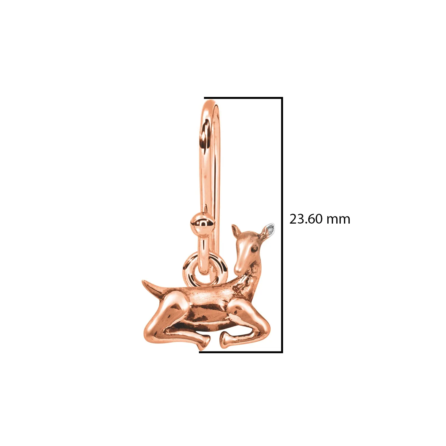 Deer Dangle Earrings For Women Solid 925 Sterling Silver Deer Earrings Pretty & Lovely Animal Earrings
