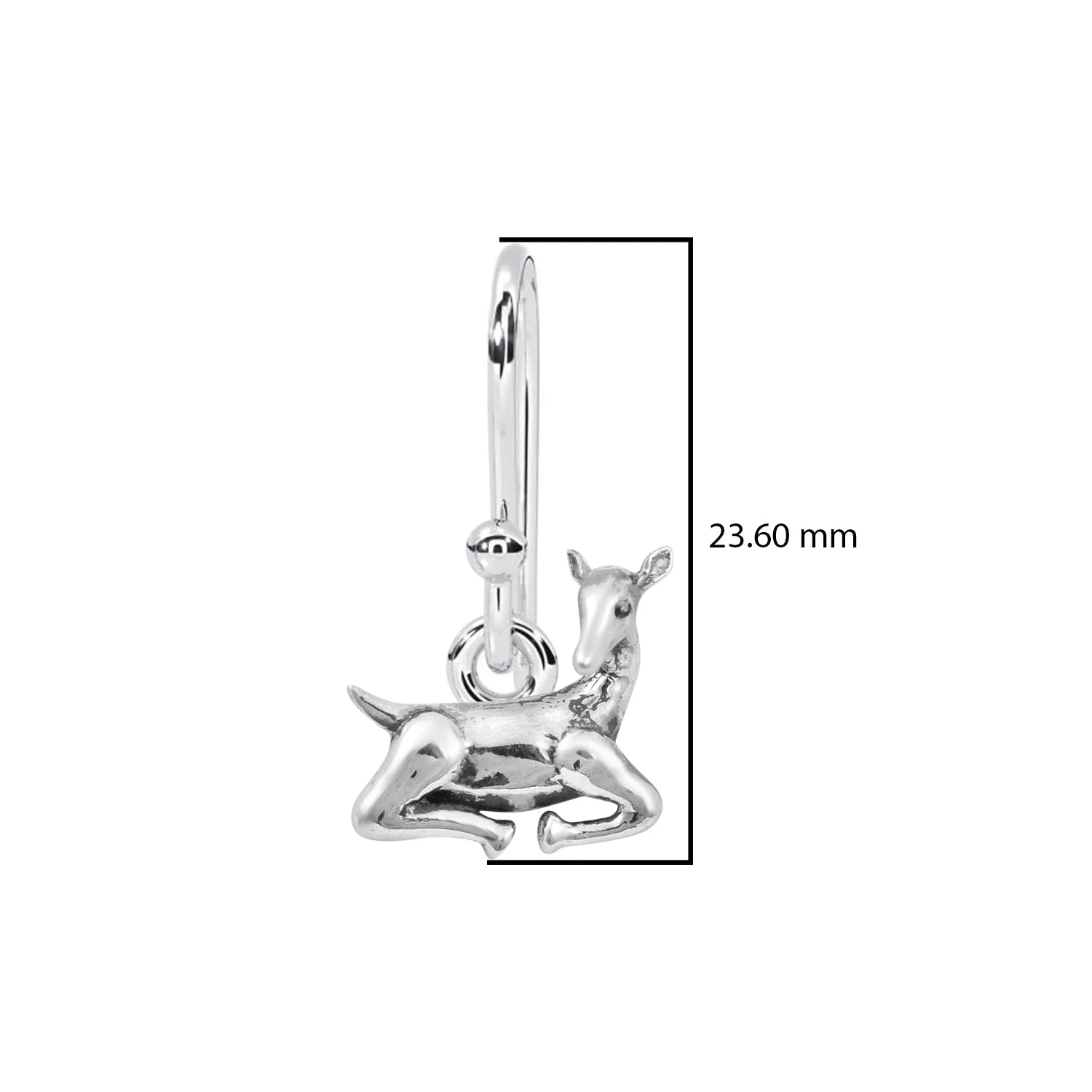 Deer Dangle Earrings For Women Solid 925 Sterling Silver Deer Earrings Pretty & Lovely Animal Earrings