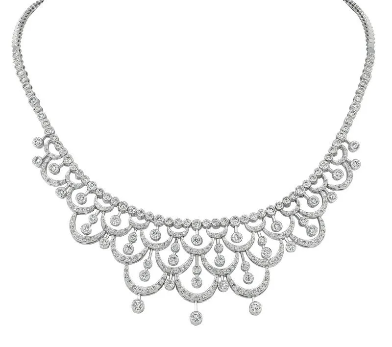 DESIGNER DIAMOND NECKLACE 14K GOLD (7 CTW)