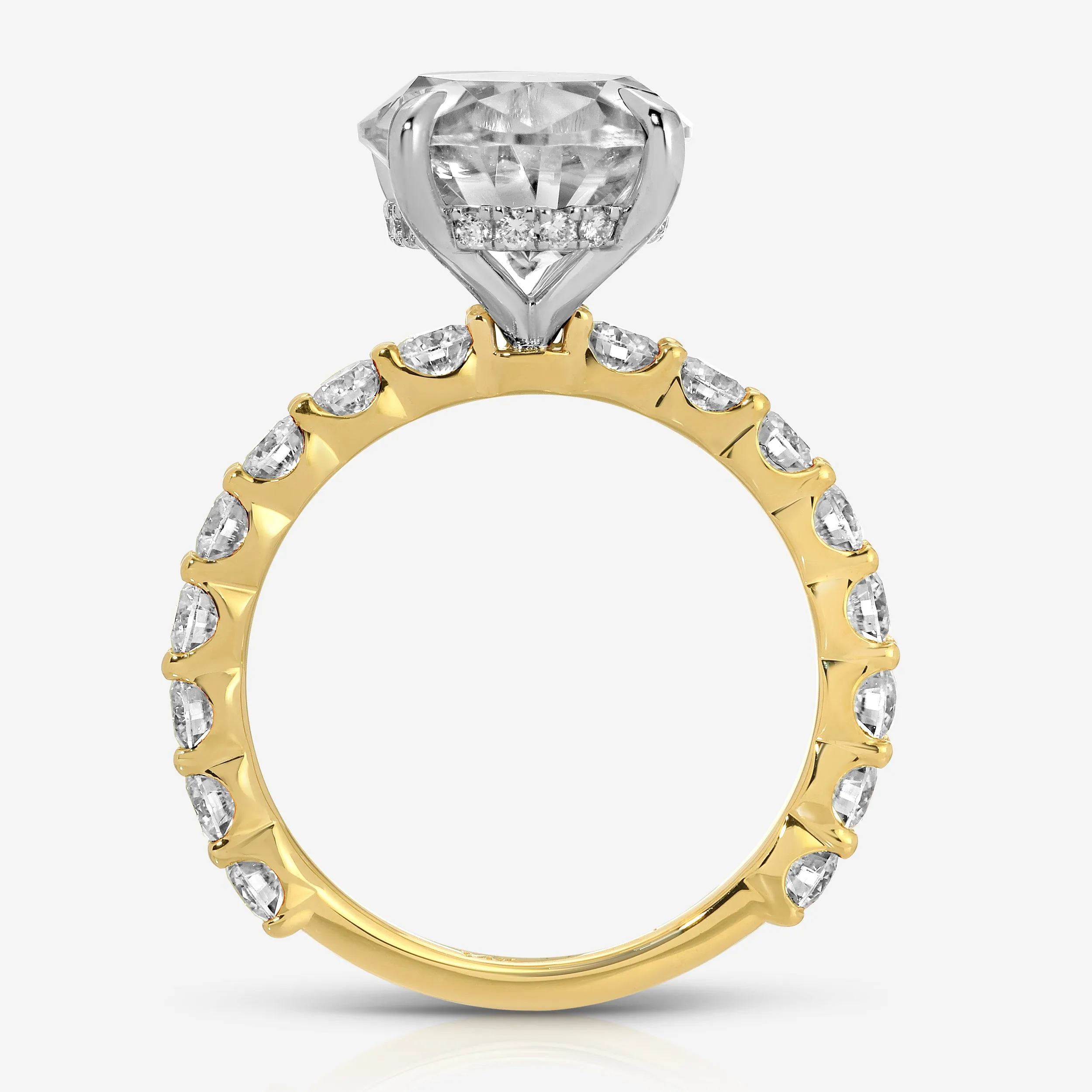 Destiny (5.5ct) Oval Moissanite Ring ( ) Hidden Halo