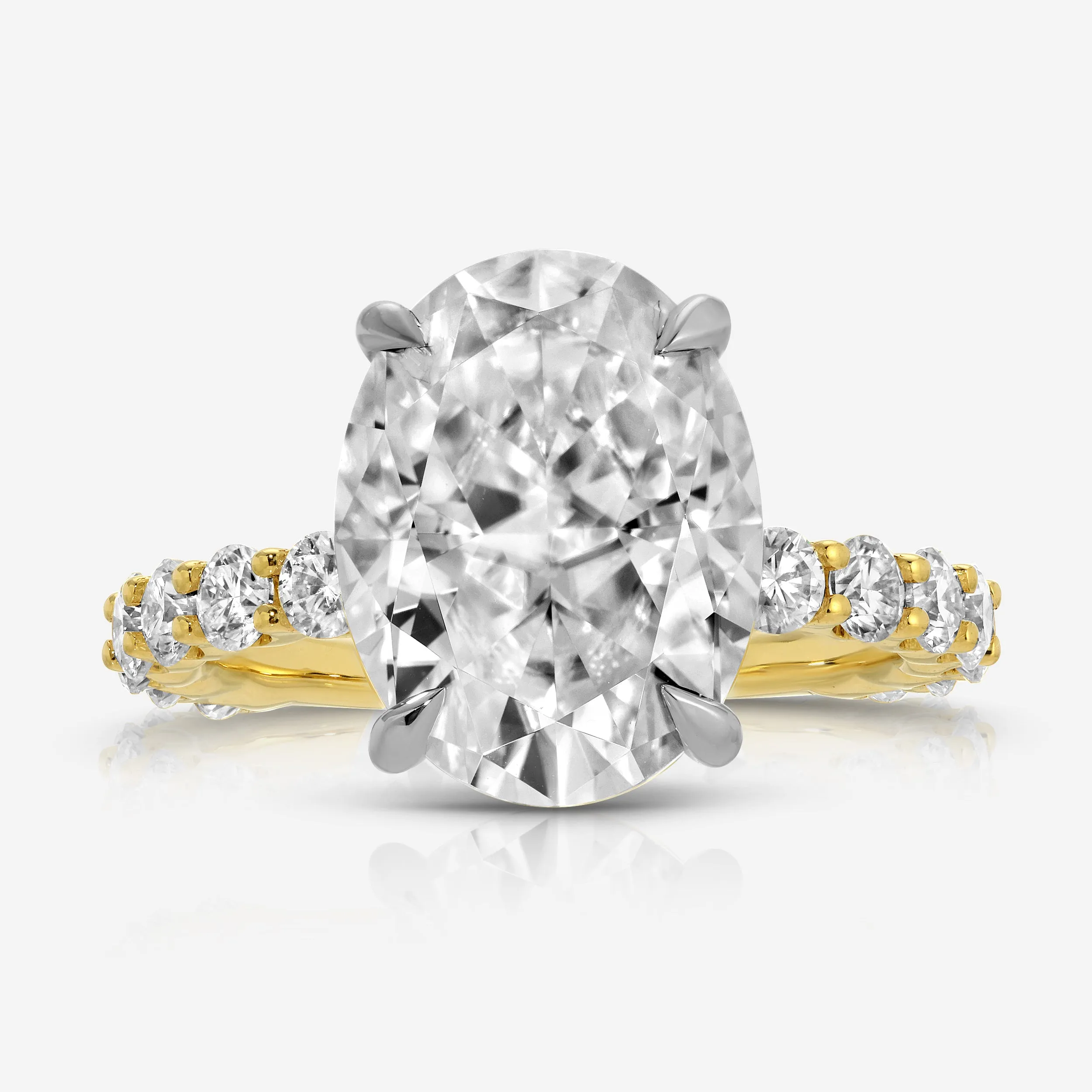 Destiny (5.5ct) Oval Moissanite Ring ( ) Hidden Halo