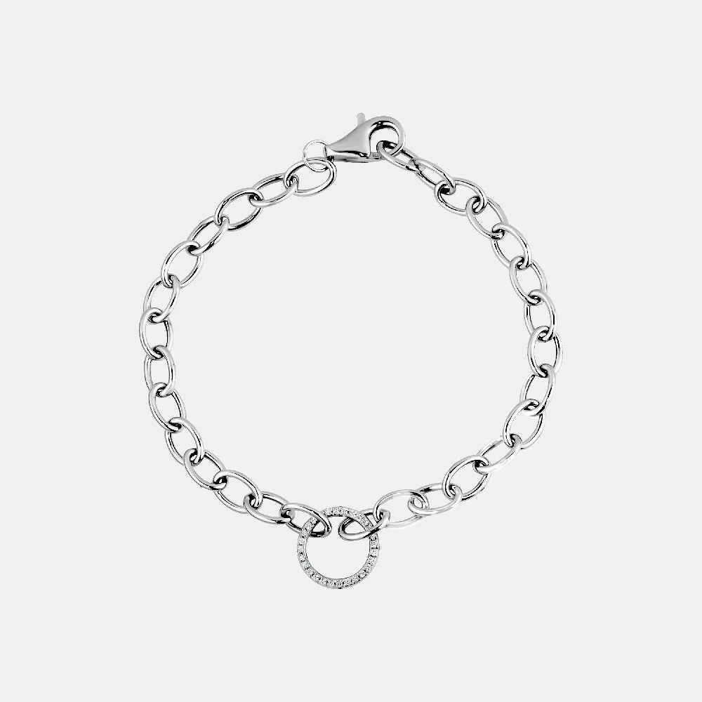 Diamond Accent Link Chain Bracelet