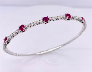 Diamond and Ruby Bangle