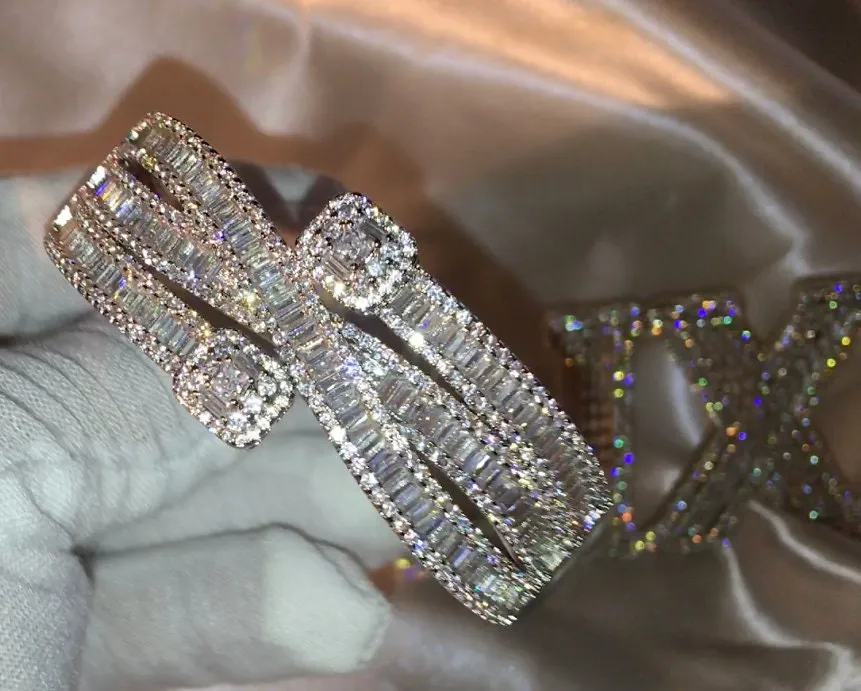 Diamond Bangle | Womens Bracelet | Mens Bracelet | Diamond Bracelet | Baguette Bracelet | Bangle | Iced Out Bracelets | Cuff Bracelet