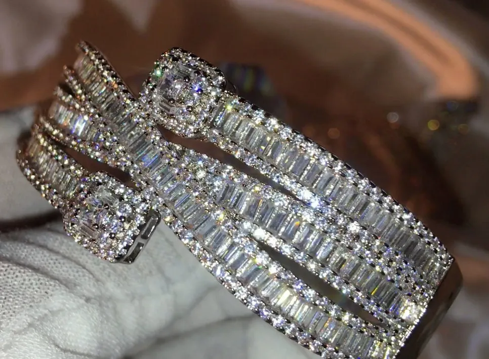 Diamond Bangle | Womens Bracelet | Mens Bracelet | Diamond Bracelet | Baguette Bracelet | Bangle | Iced Out Bracelets | Cuff Bracelet