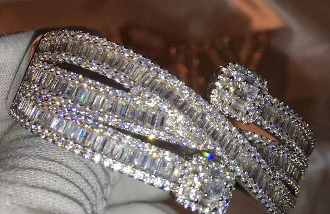 Diamond Bangle | Womens Bracelet | Mens Bracelet | Diamond Bracelet | Baguette Bracelet | Bangle | Iced Out Bracelets | Cuff Bracelet