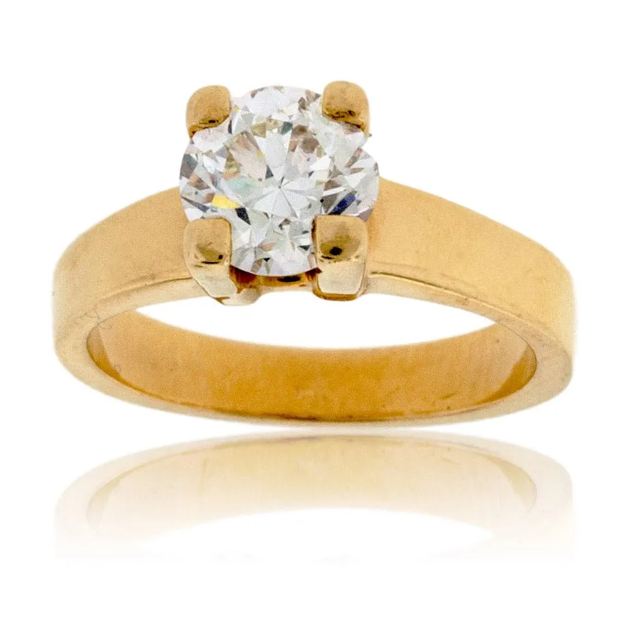 Diamond Center Solitaire Style Engagement Ring