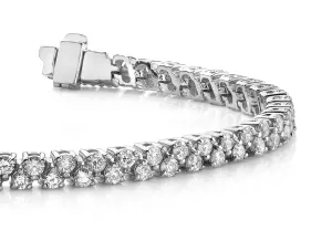 Diamond Checkerboard Two Row Tennis Bracelet Lab-Grown Diamond with 4.90 ct.(finished) 2.25mm