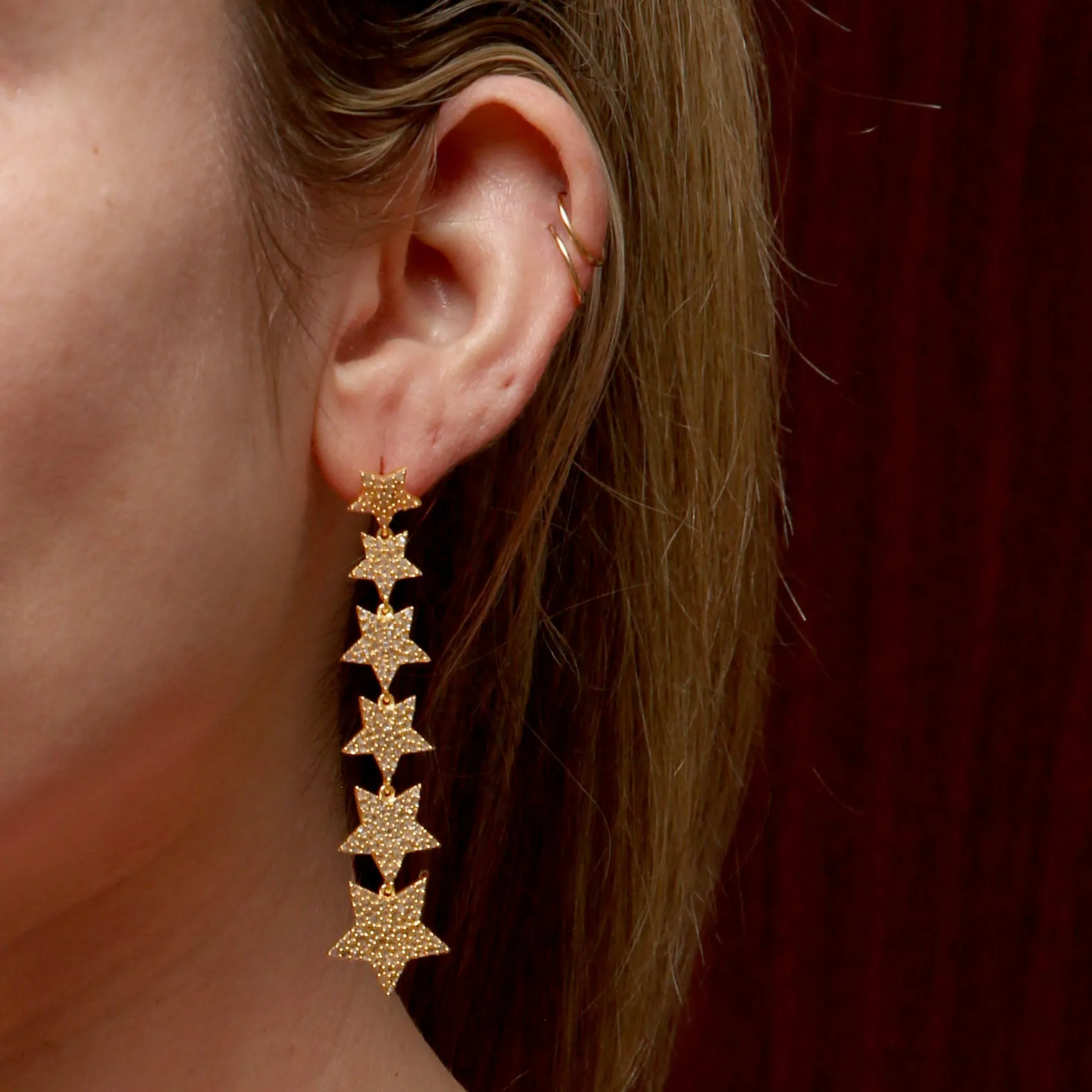 Diamond Falling Star Earrings
