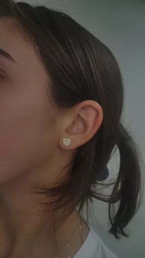Diamond Heart Earrings