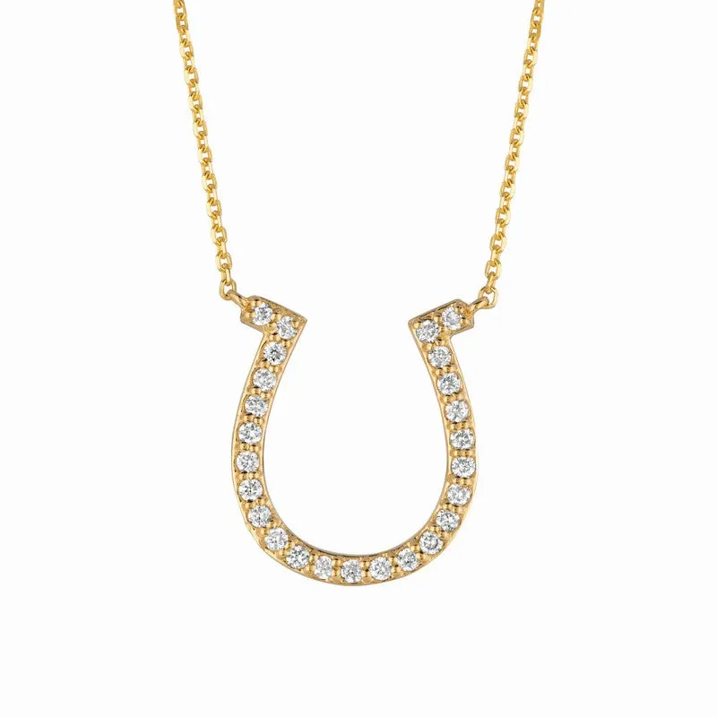 DIAMOND HORSESHOE NECKLACE 14K GOLD (0.4 CTW)