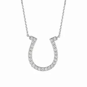 DIAMOND HORSESHOE NECKLACE 14K GOLD (0.4 CTW)