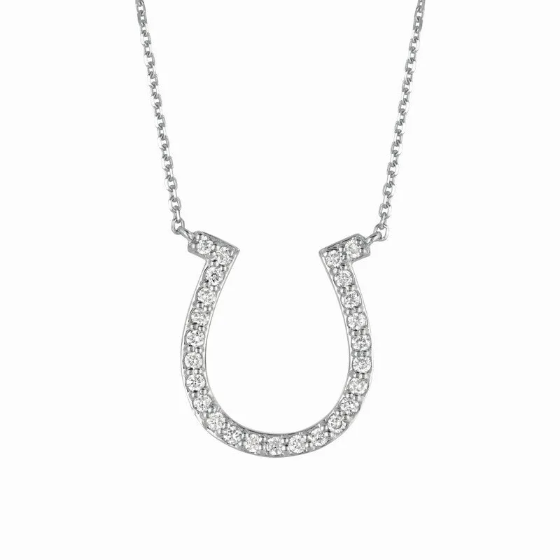DIAMOND HORSESHOE NECKLACE 14K GOLD (0.4 CTW)
