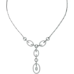 DIAMOND NECKLACE, 14K WHITE GOLD 14K GOLD (2.53 CTW)