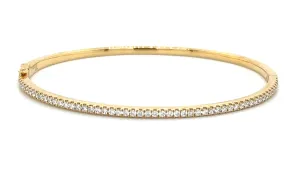 Diamond Oval Shape Bangle Bracelet 0.67ct tw