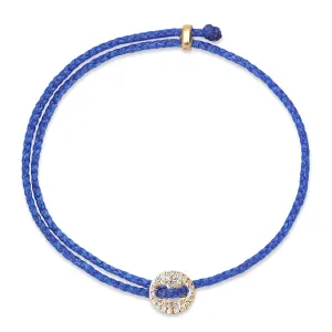 Diamond Signature Button Bracelet in Royal Blue